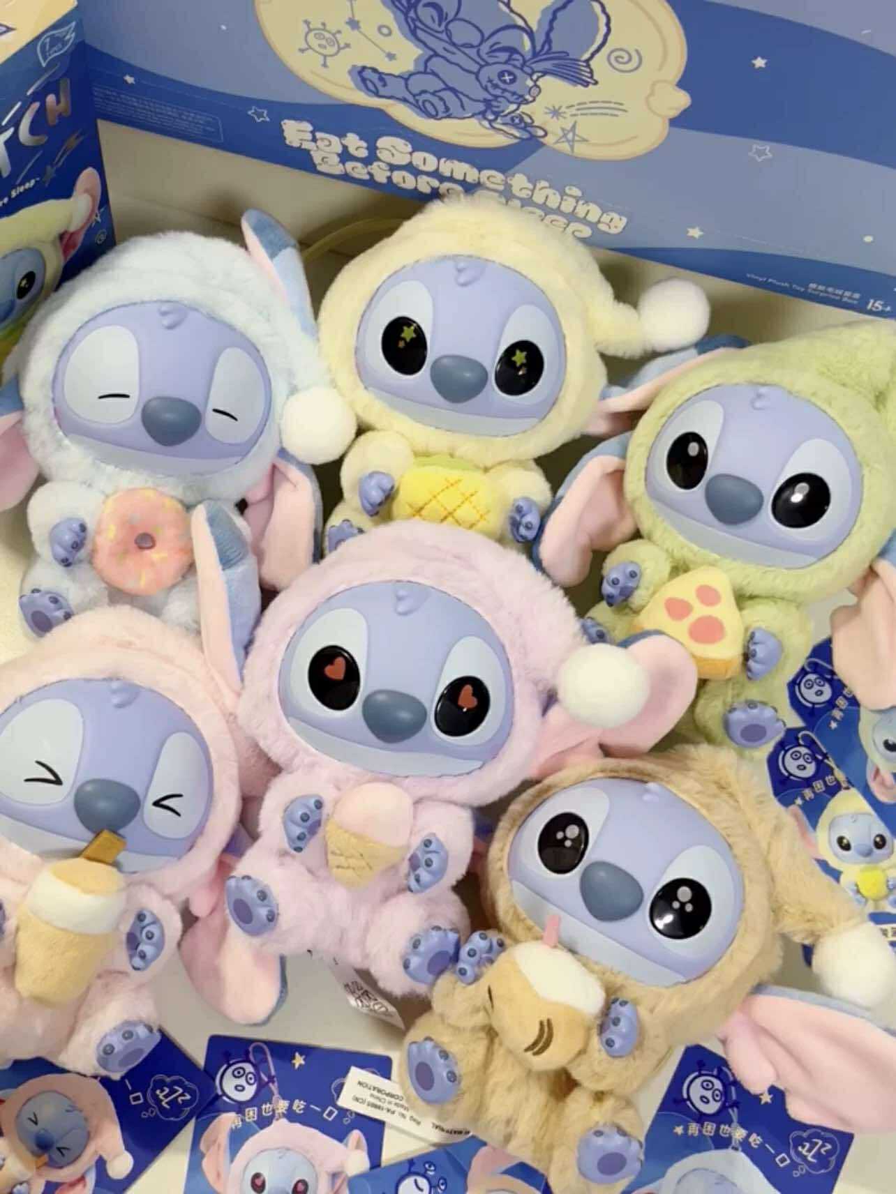 MINISO Disney Stitch Eat Something Before Sleep Series-Vinyl Plush Pendant Blind Box