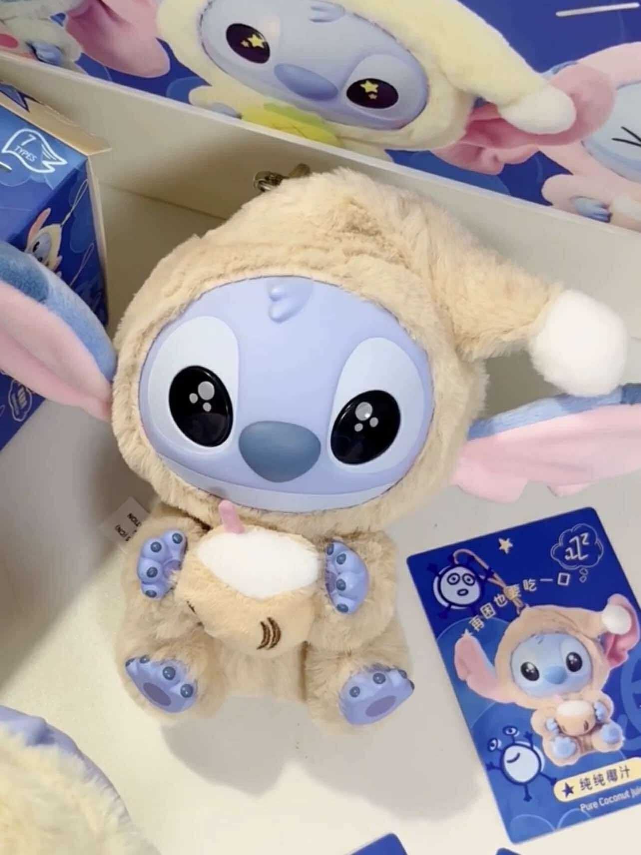 MINISO Disney Stitch Eat Something Before Sleep Series-Vinyl Plush Pendant Blind Box