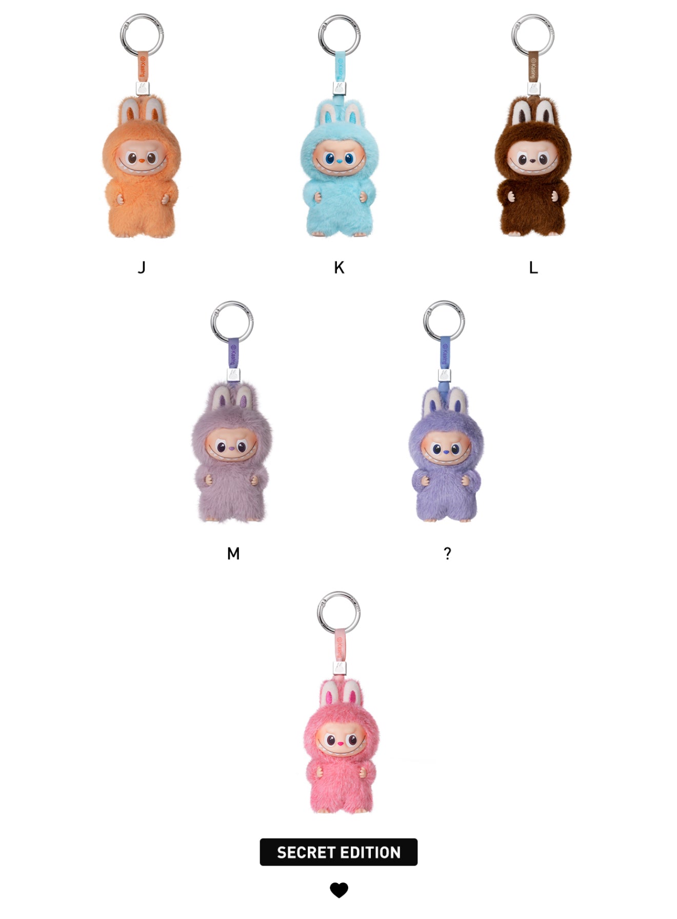 Pop Mart Labubu The Monster PIN FOR LOVE SERIES - Vinyl Plush Pendant blind box