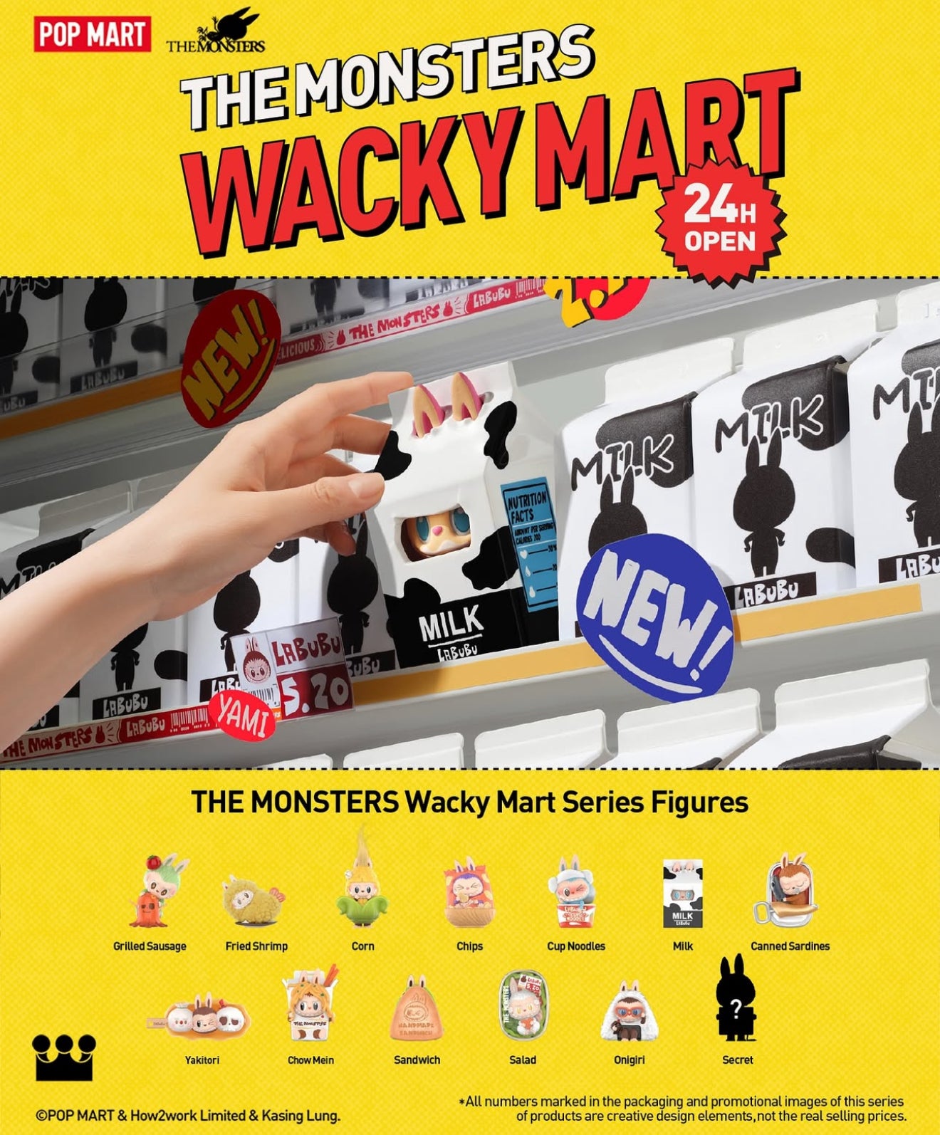 THE MONSTERS Labubu Wacky Mart Series Figures