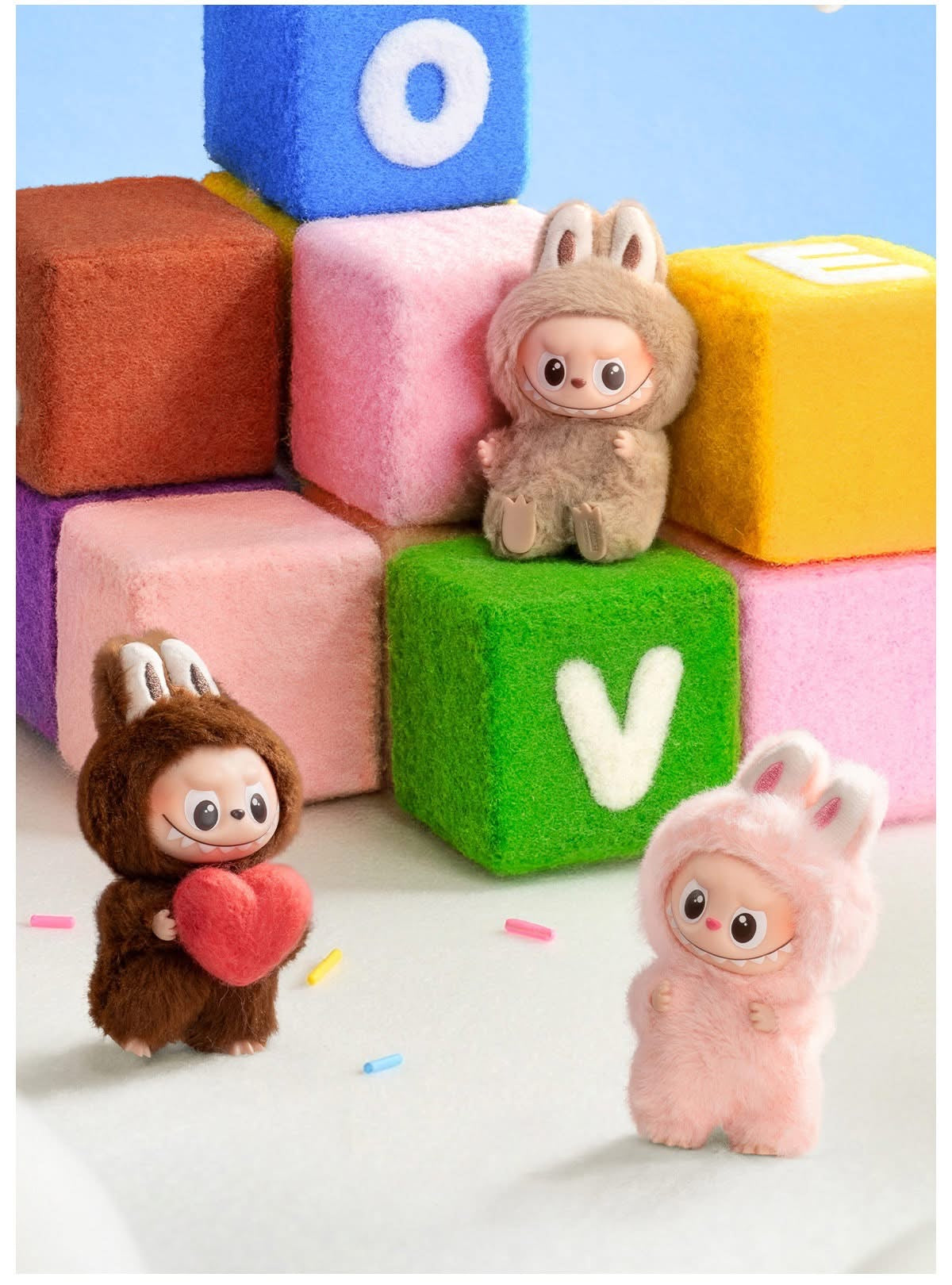 Pop Mart Labubu The Monster PIN FOR LOVE SERIES - Vinyl Plush Pendant blind box