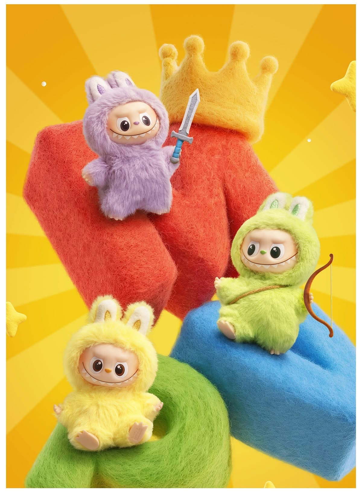 Pop Mart Labubu The Monster PIN FOR LOVE SERIES - Vinyl Plush Pendant blind box