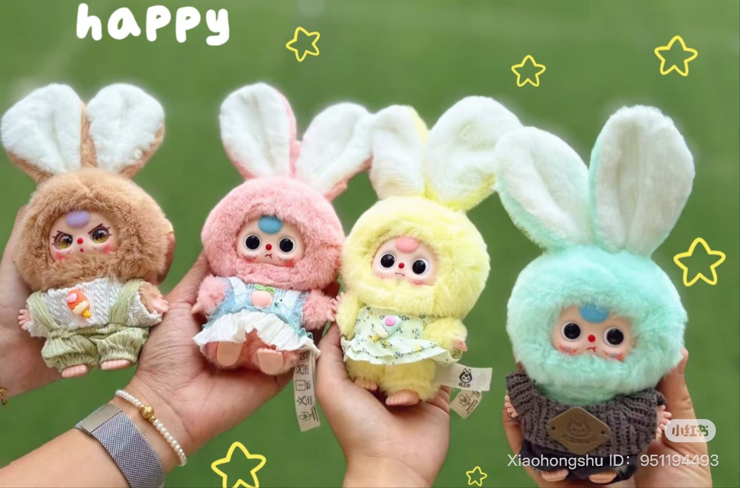 Baby Three - Miniature Rabbits (Mini Macaron Rabbit)